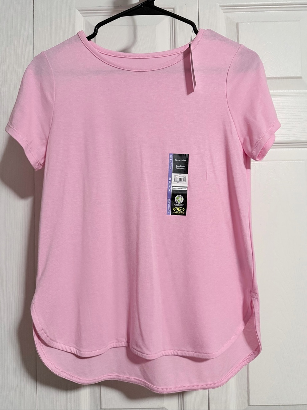 Athletic Girls Pink Top T-Shirt XLarge